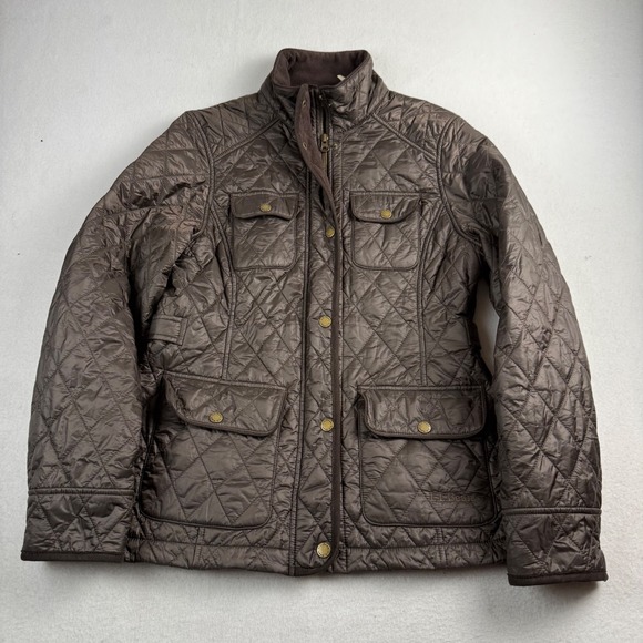 L.L. Bean Jackets & Blazers - LL Bean Womens XS Quilted Field Jacket Brown Thinsulate Fleece Lined 0HMS6‎